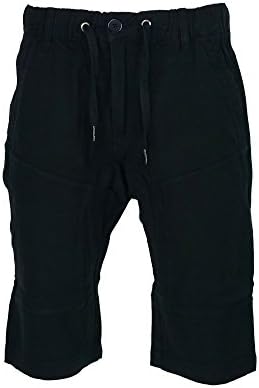 Men's twill drop crotch shorts BLACK M