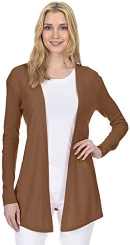State Fusio Women's Wool Cashmere Soft Shaker-Stitch Open Cardigan Sweater Premium Quality