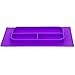 Baby Bento Placemat - Silicone Washable Toddler Placemat - No More Splatter Platter (Purple)