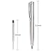 TOODOO 3 Pieces Twist Ballpoint Pens Stainless Steel Retractable Business Ballpoint Pen with 6 Extra Refills, 1.0 mm Medium Point, Black Ink (Silver)