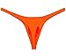 Jaxu Men's Elastic Thong Spandex T-Back Underwear Orange XL