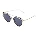 GAMT Mirrored Cat Eye Sunglasses Metal Frame Flat Lens Women Sunglasses