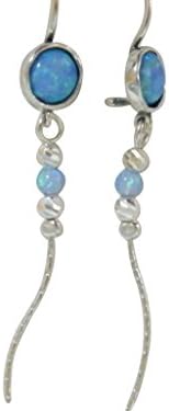 Shablool Earrings Opal Blue Sterling Silver Women's