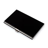 Perman Slim Pocket Creative Aluminum Business Credit Card Holder Metal Box Cover Wallet (Black)