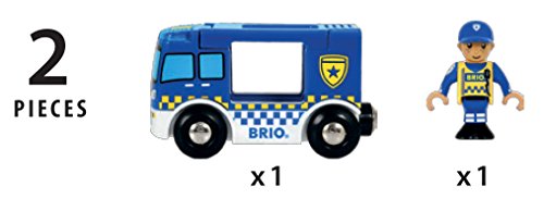 BRIO World - 33825 - Polizeiwagen mit Licht und Sound - Spielzeugzug für Kinder ab 3 Jahren – Bild 6