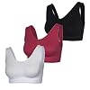 Gloop Naadloze stretchbeha voor dames, push-up, yoga, sportbeha, top, set van 3