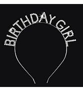 Gortin Birthday Girls Headbands Silver Rhinestones Birthday Crown Children Princess Crown for Bir...