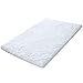 KMAT 32x47 Inch Large Luxury White Bath Mat Soft Shaggy Bathroom Rugs Non-Slip Rubber Shower Rugs Microfiber Washable Bath Rug for Floor Bathroom Bedroom Living Room