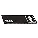 Tezzorio Men's and Women's Restroom Signs - Black and White, 9 x 3-Inch Bathroom Sign Set of 2 for Door/Wall