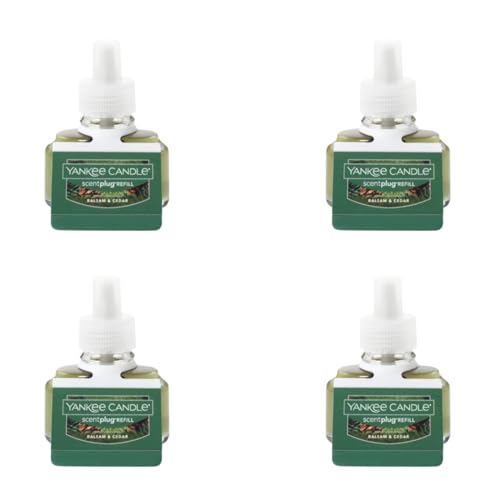 Yankee Candle Balsam & Cedar Electric Home Fragrance Scent Plug Refill (Pack of 4)