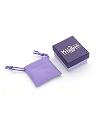 Palm Beach Jewelry - Anillo chapado en oro de 18 quilates con diseño de flores azules y cristales de Swarovski