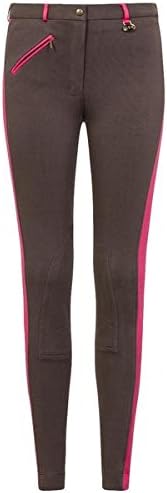 GS Equestrian Women's Silicone Knee Women's Silicone Knee Jodhpurs - Navy, Size UK 6