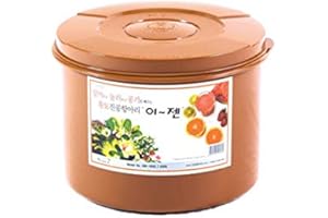 E-Jen Premium Kimchi, Sauerkraut Container Probiotic Fermentation with Inner Vacuum Lid Round (1.3 gal/ 5L)