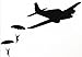 Dailinming PVC Wall Stickers Wall Sticker Decal Quote Vinyl Parachute Guys Army Plane Boys Room Decor Wall Decal 46X91CM