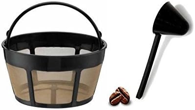 Replacement Permanent Coffee filter Gold Tone Coffee Filter For DCC-2000 Coffee Maker with Large Coffee Scoop, 1 Pack