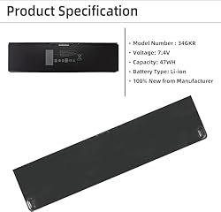 YXKC 34GKR E7440 3RNFD 54Wh Laptop Battery for Dell