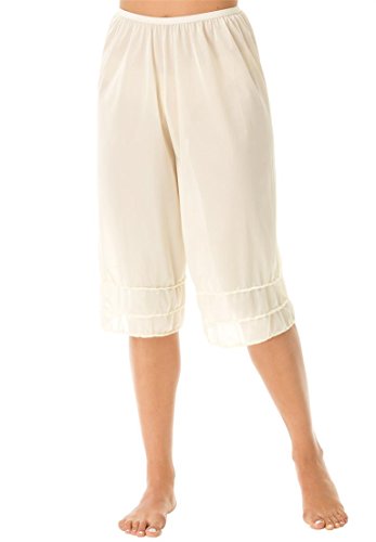 Comfort Choice Women's Plus Size Snip-To-Fit Culotte Underliner Light Beige,4X