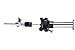 Griffin Remote Hi-Hat Pedal (QuickAction X Series) with Auxiliary 6FT Cable – Heavy-Duty Drum Hardware Kit with Key, Cymbal Stand Holder Mount