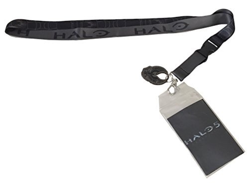Halo 5 Logo Lanyard Keychain ID Badge Holder With Metal Charm