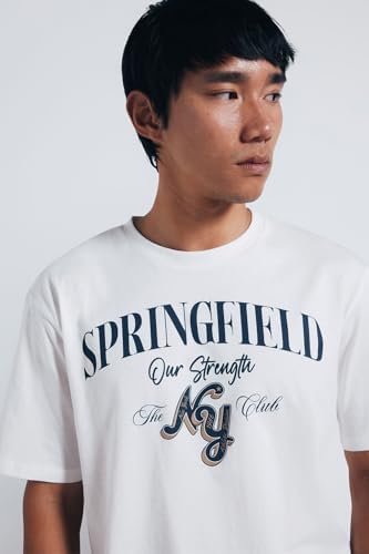 Camiseta con El Logo, Marfil, M