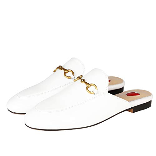 slip on white mules