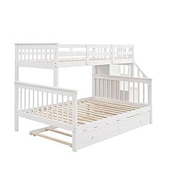 BIADNBZ Twin Over Full Size Bunk Bed with Trundle