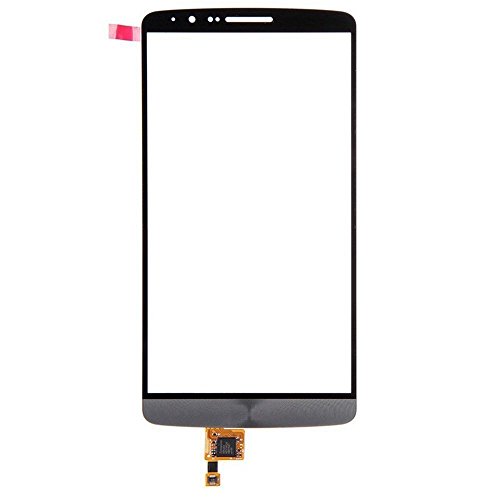 LUVSS New Touch Screen Digitizer [LCD not Included] Replacement for LG G3 D850 D855 VS985 D830 D851 Touch Digitizer Front Outer Glass Lens with Adhesive Pre-installed Repair Part (Grey)