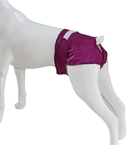 Hiado Washable Dog Diapers Panties Female Reusable Waterproof with Tail Hole