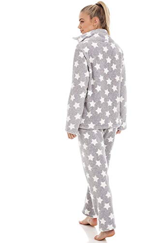 CAMILLE-Set-di-pigiami-in-Pile-morbido-a-Maniche-lunghe-a-Maniche-lunghe-per-Donna