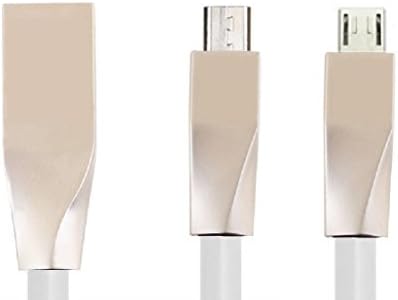 Metal Head 1 feet (40cm) MicroUSB to USB cable for DJI Phantom 3, Phantom 4, DJI Inspire 1 to connect to Android Samsung Sony HTC LG Nexus OnePlus Motorola Asus phones and tablets.