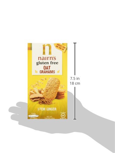 NAIRN’S GLUTEN-FREE STEM GINGER OAT GRAHAMS – HEALTHY, TASTY AND SAFE FOR CELIACS. PERFECT ON-THE GO SNACK .HIGH FIBER, NO ARTIFICIAL COLORS, FLAVORS, OR PRESERVATIVES, 5.64OZ