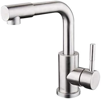 Jueven Single Handle High Brushed Nickel Faucet Single Level