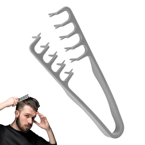 Puasok Hair Comb Texture, Wide Tooth Comb, Root Volumizing Tool for Men and Women Hairdressing Care Accessory, Cover Seams