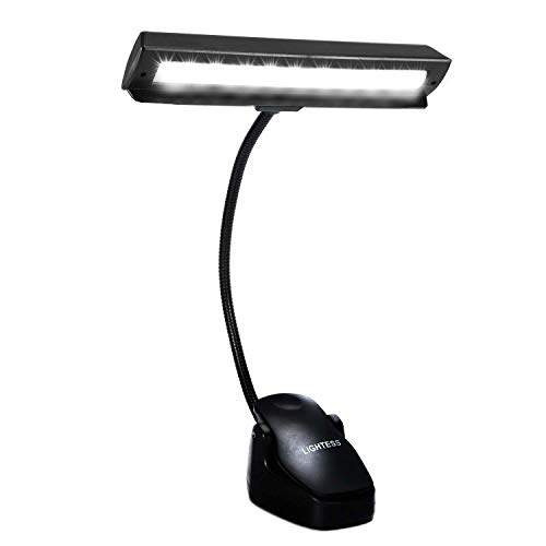 Lightess Clip On Music Stand Lights, 14 LED Book Lights Adjustable Piano Lamp Portable USB Desk Lamp
