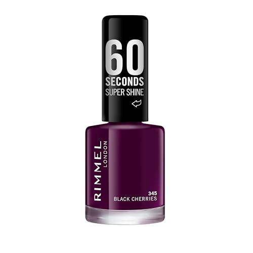 Rimmel London, 60 SECONDS ESMALTE DE UÑAS 345 BLACK CHERRIES 8ml