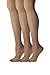 Hanes Womens Set of 3 Silk Reflections Control Top RT Pantyhose, C/D, Barely There