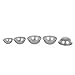 California Home Goods DIY Metal Bath Bomb Mold Set with 4 Varying Sizes, Set of 4