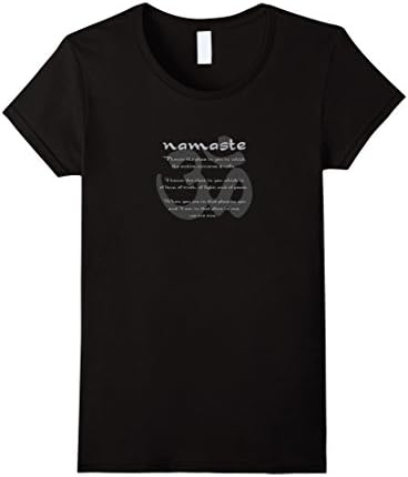 Womens Meaning of Namaste, Om Symbol, I honor the place in you Small Black