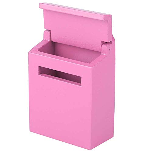 KEYREN Simulation Miniature Color Mailbox for 1:12 Doll House Door Garden Accessory (Pink) - Thumbnail 4