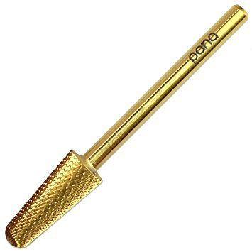 PANA 3/32" Shank Size Professional - Gold Safety Carbide Bit Extra Fine Grit - Nail Drill Bit for Dremel Machine