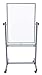 Luxor Mobile Dry Erase Double-Sided Magnetic Whiteboard with Aluminum Frame and Stand - 24