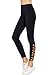 SweatyRocks Leggings Cutout Yoga Pants Run Jogger Active Tights, Black, One Size