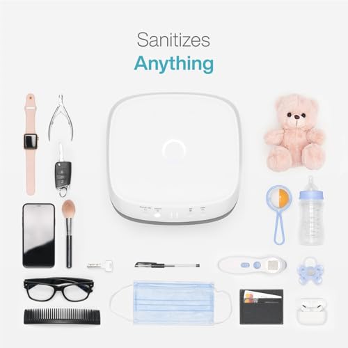 UV Light Sanitizer, UV Box Sanitizer, Conveniently Sanitizes in Minutes, Large Capacity, No Cleaning Required, Touch Control