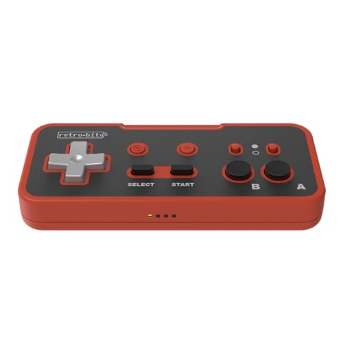 Retro-Bit Origin8 2.4 GHz Wireless Controller For Nintendo Switch & NES - USB & NES receivers included - Red & Black 2