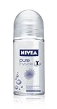 Nivea Pure Invisible Deodorant Roll-On, 1.7 Fluid Ounce (Pack of 2)