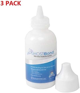 Love Ever US 3PCS Invisible Bonding Replacement Professional Lace Hair Extension Adhesive Glue for Poly Hairpiece, Wig, Toupee, White
