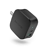 RAVPower 18W Quick Charger, 18W USB C Power Delivery Adapter, PD Wall Charger Dual Port USB Charging Adapter, Compatible for iPhone Xs Max XR XS, Galaxy S9 S8, iPad Pro 2018 and More