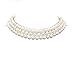 Bridal Wedding Jewelry 3-Row White Choker A Grade 6.5-7.5mm Freshwater Cultured Pearl Necklace 14