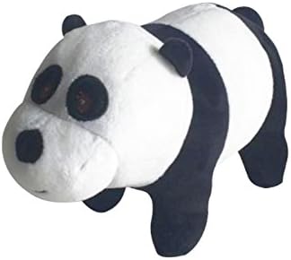1pcs 25cm We Bare bears Cartoon Bear , grizzly bear panda stuffed plush toy doll, doll birthday gift,kids toy (Panda)