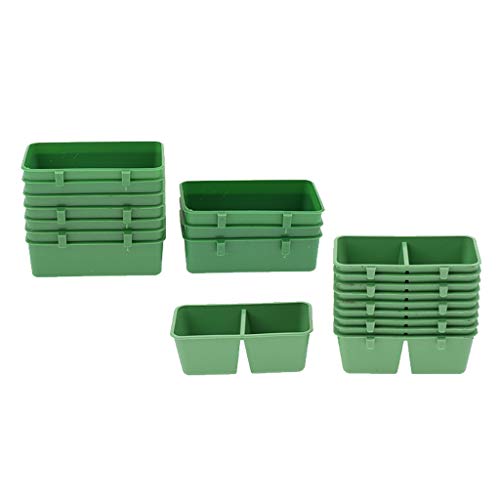 homozy 20pcs Bird Parrot Feeding Cups Food Water Bowls Dish Feeder for Cockatiel, Conure, Budgies